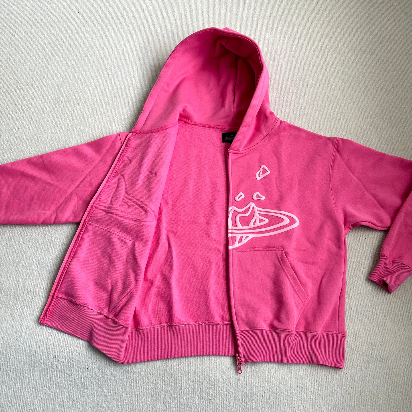 Broken Planet Zip-up Pink Hoodie