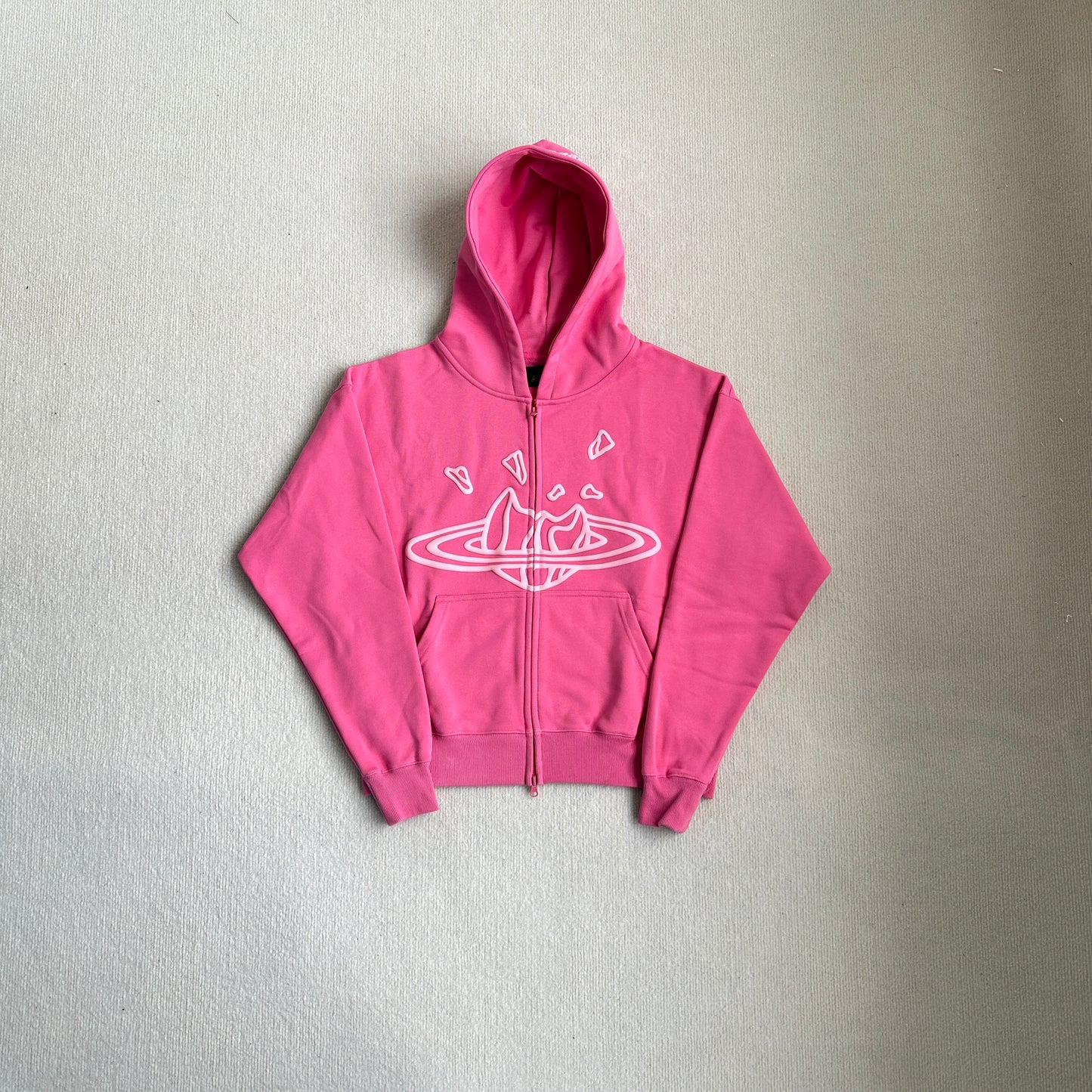 Broken Planet Zip-up Pink Hoodie