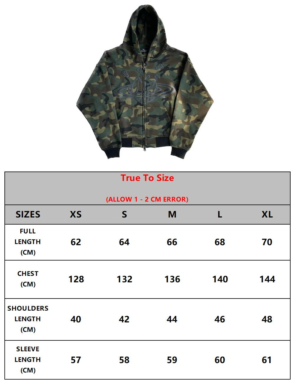 Broken Planet Zip-up Camo Hoodie