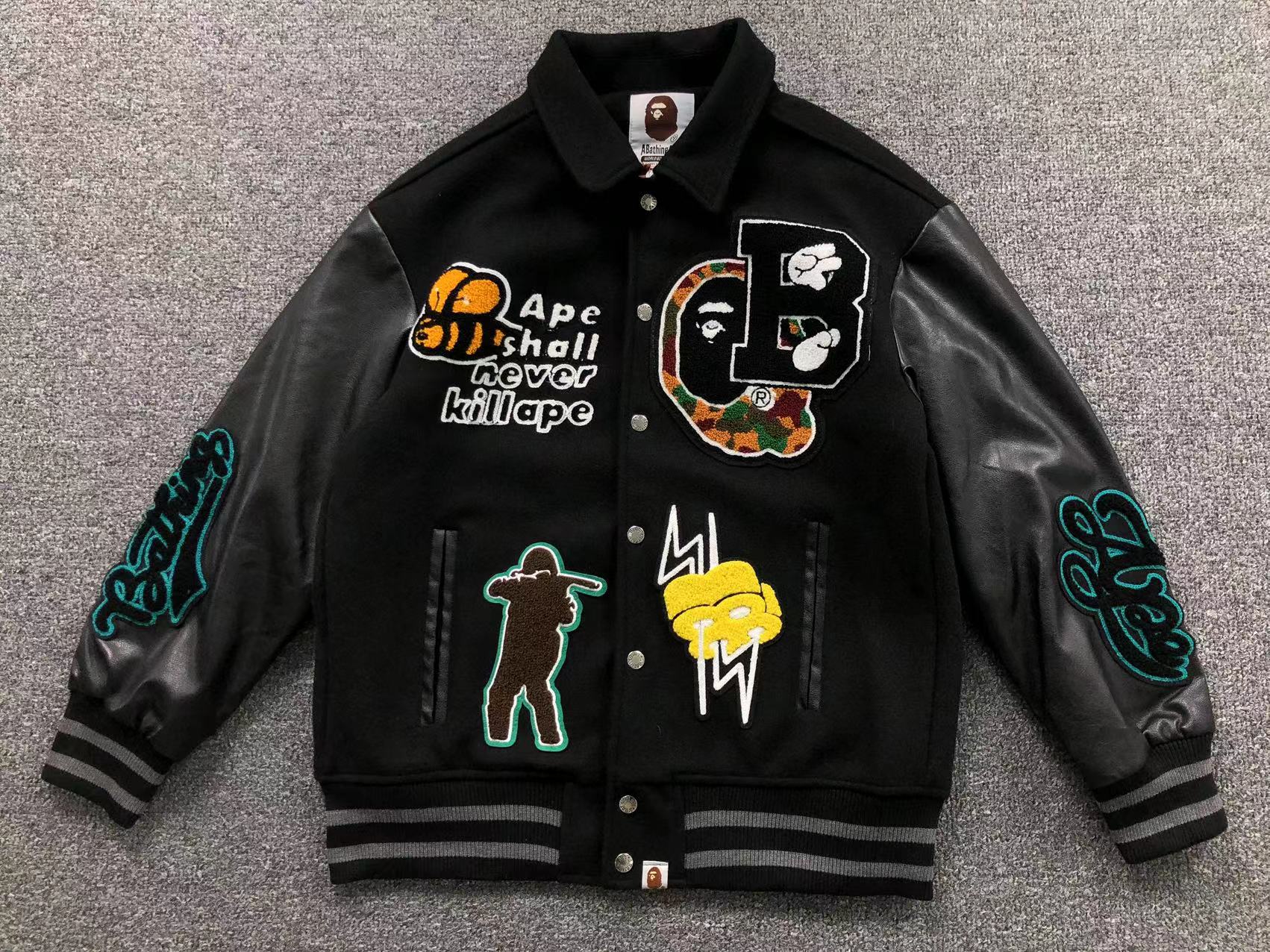 Bape Varsity Leather Jackets