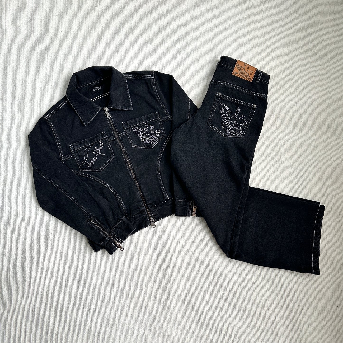 Broken Planet Black Denim Set