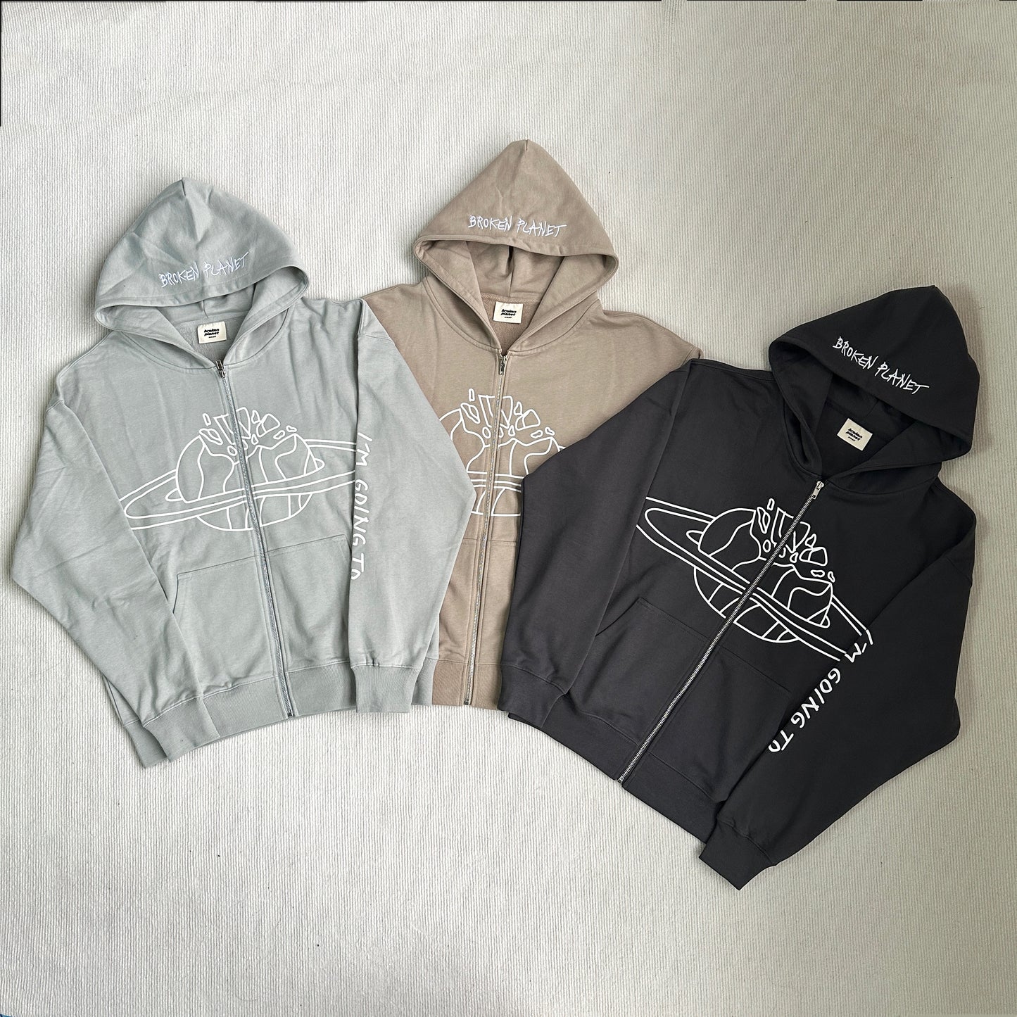 Broken Planet Zip-up Hoodies