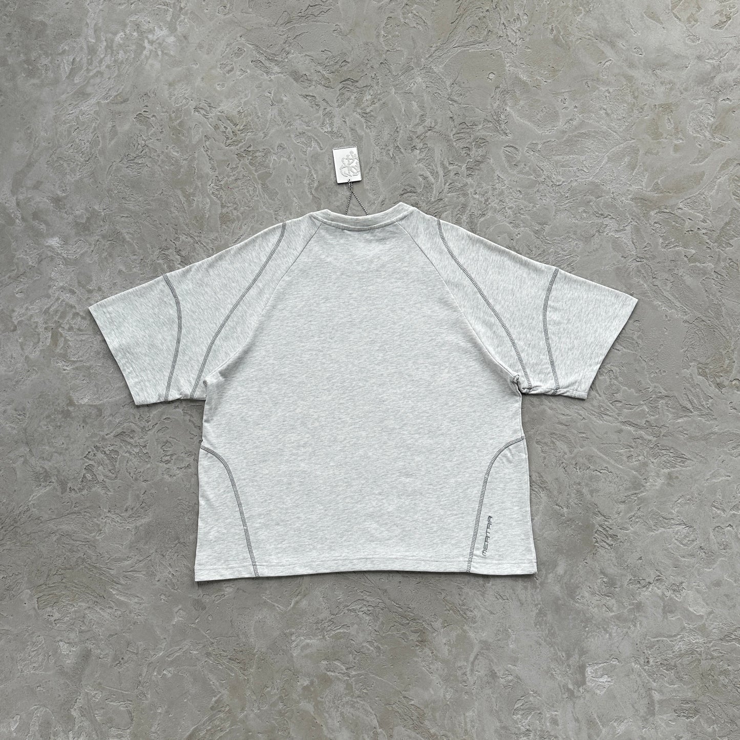Mertra Gray Embroided Tee