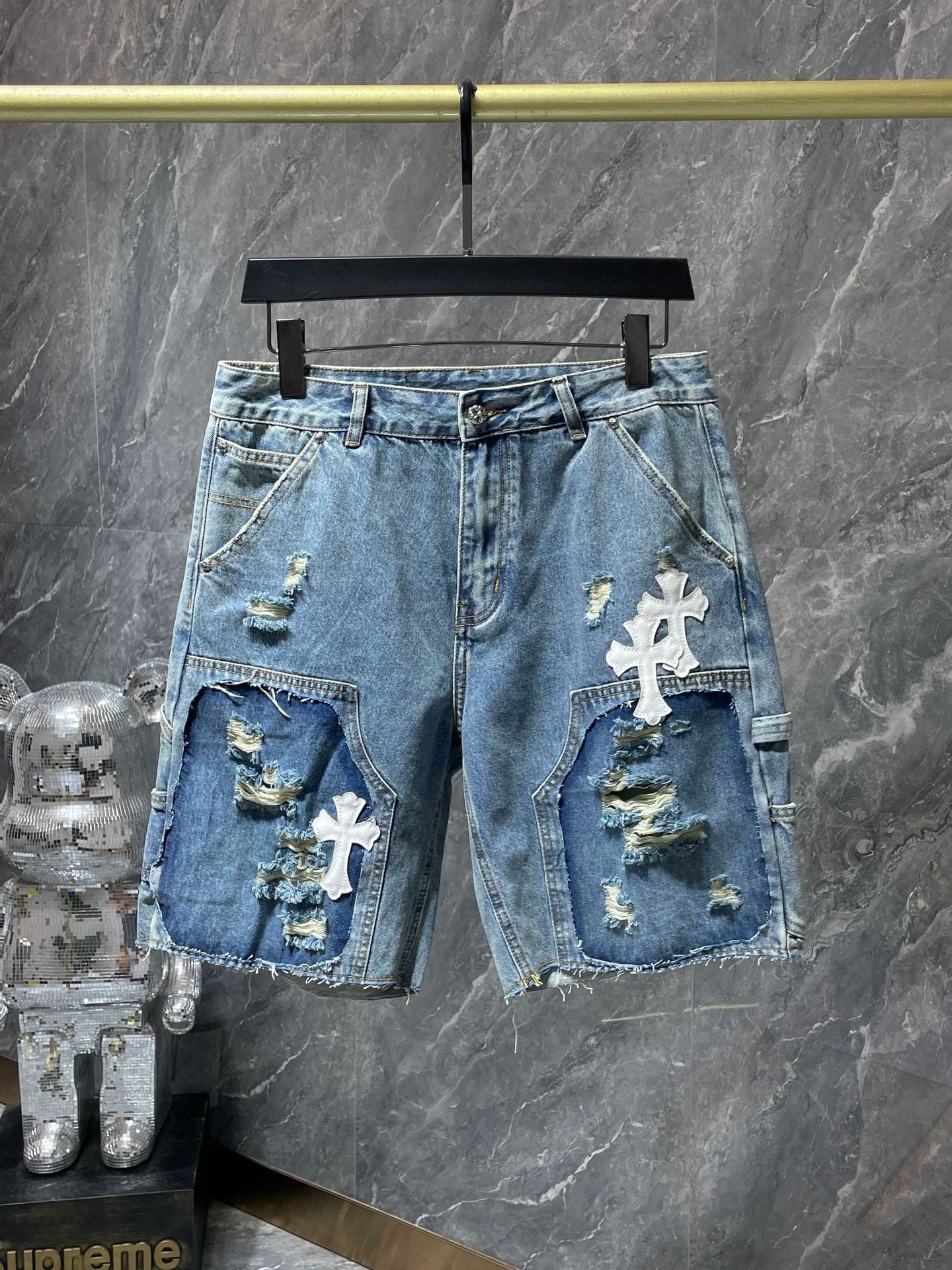 Chrome Hearts Denim Shorts