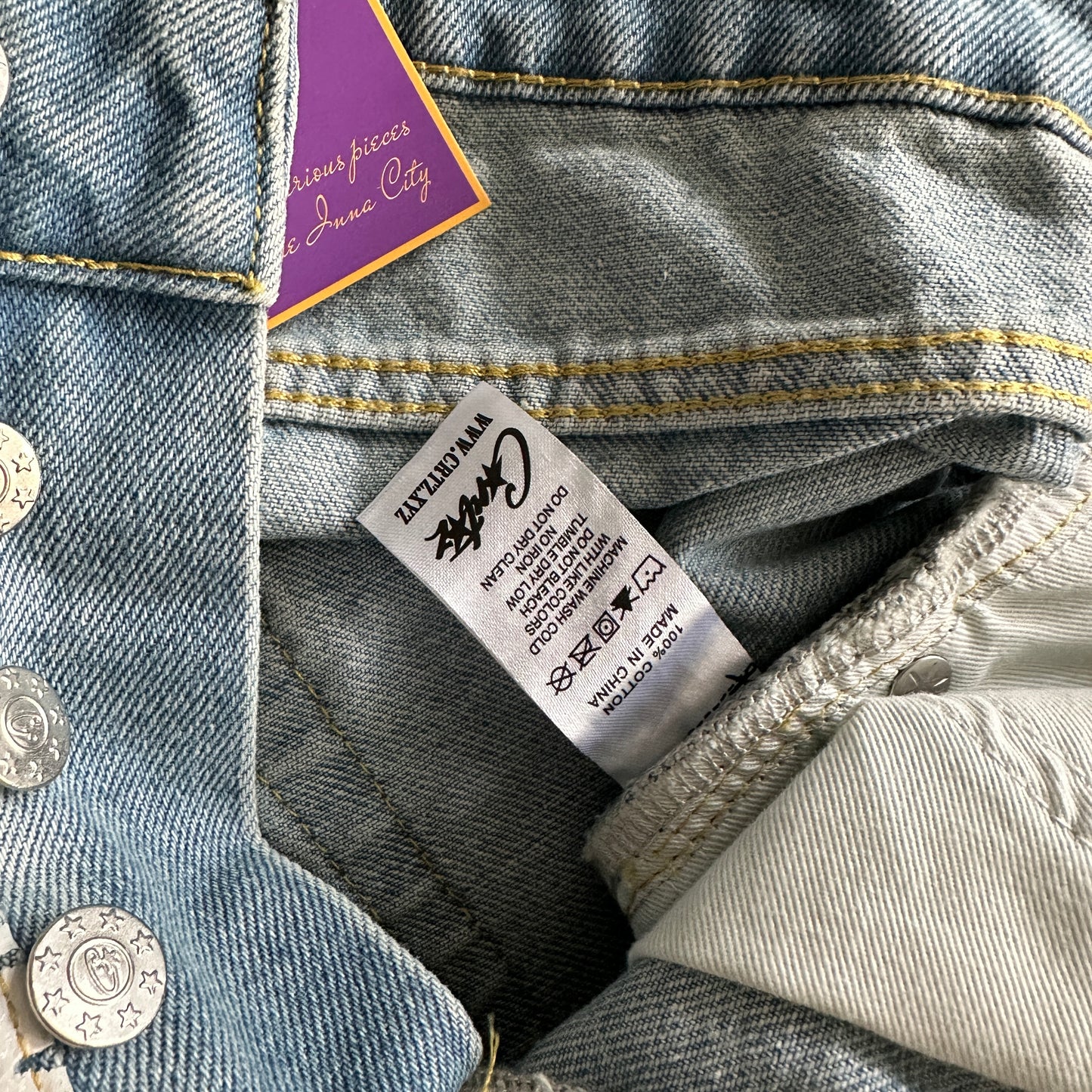 Corteiz Alcatraz Denim Shorts