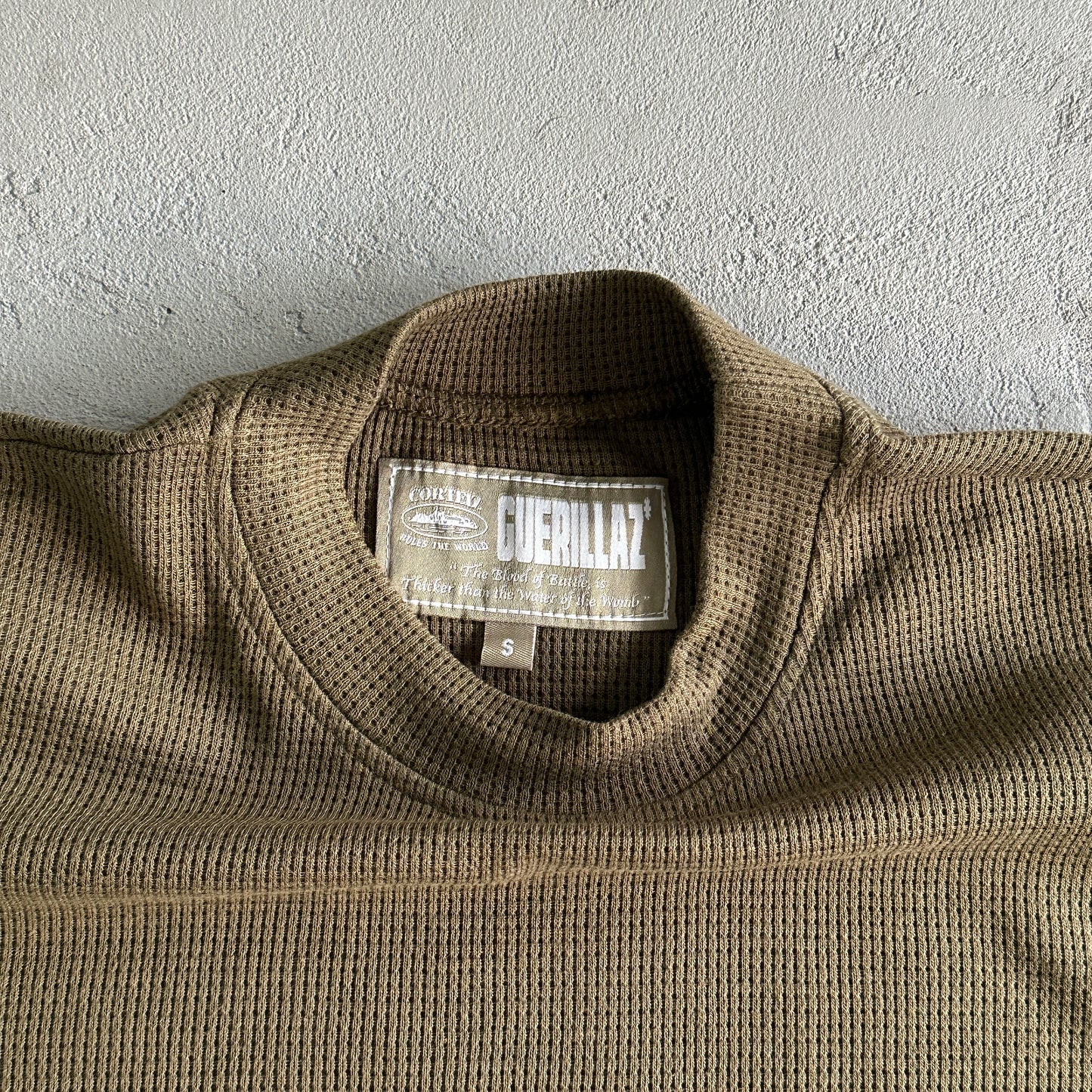 Corteiz Alcatraz Waffle Sweater Green
