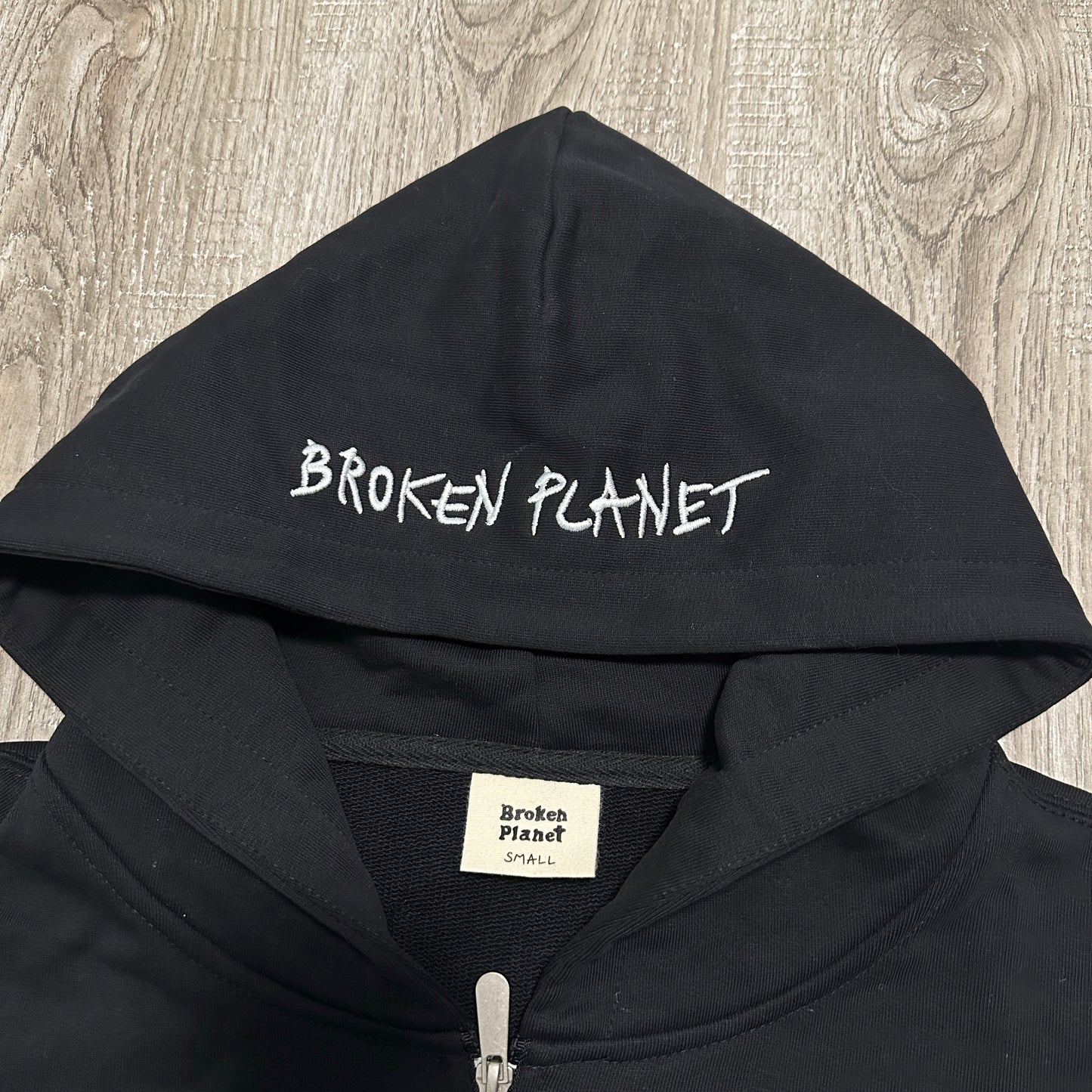 Broken Planet Zip-up Black Hoodie