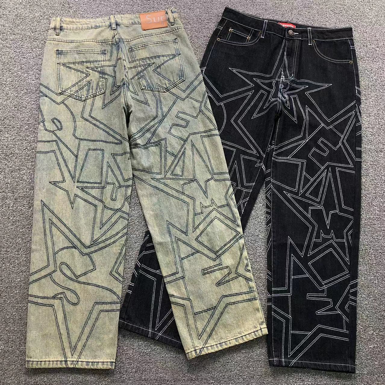Supreme Stars Stitched Jeans