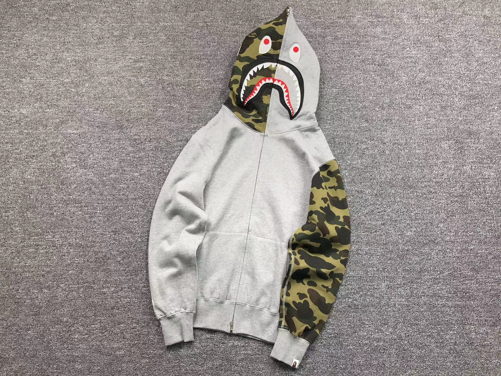 Bape Camo Half and Half Zip Hoodie