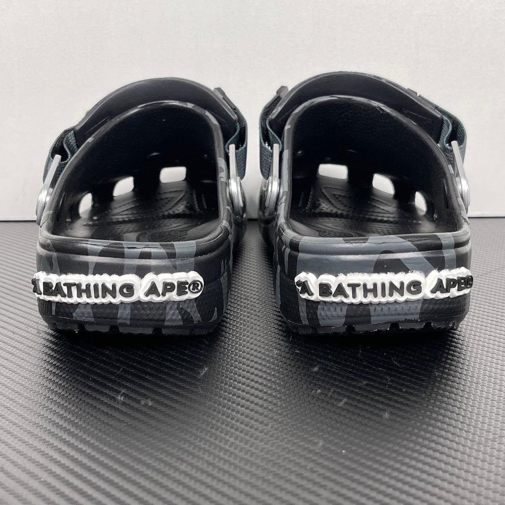 A BATHING APE (BAPE) x Crocs Classic Clog in Black ABC Camo