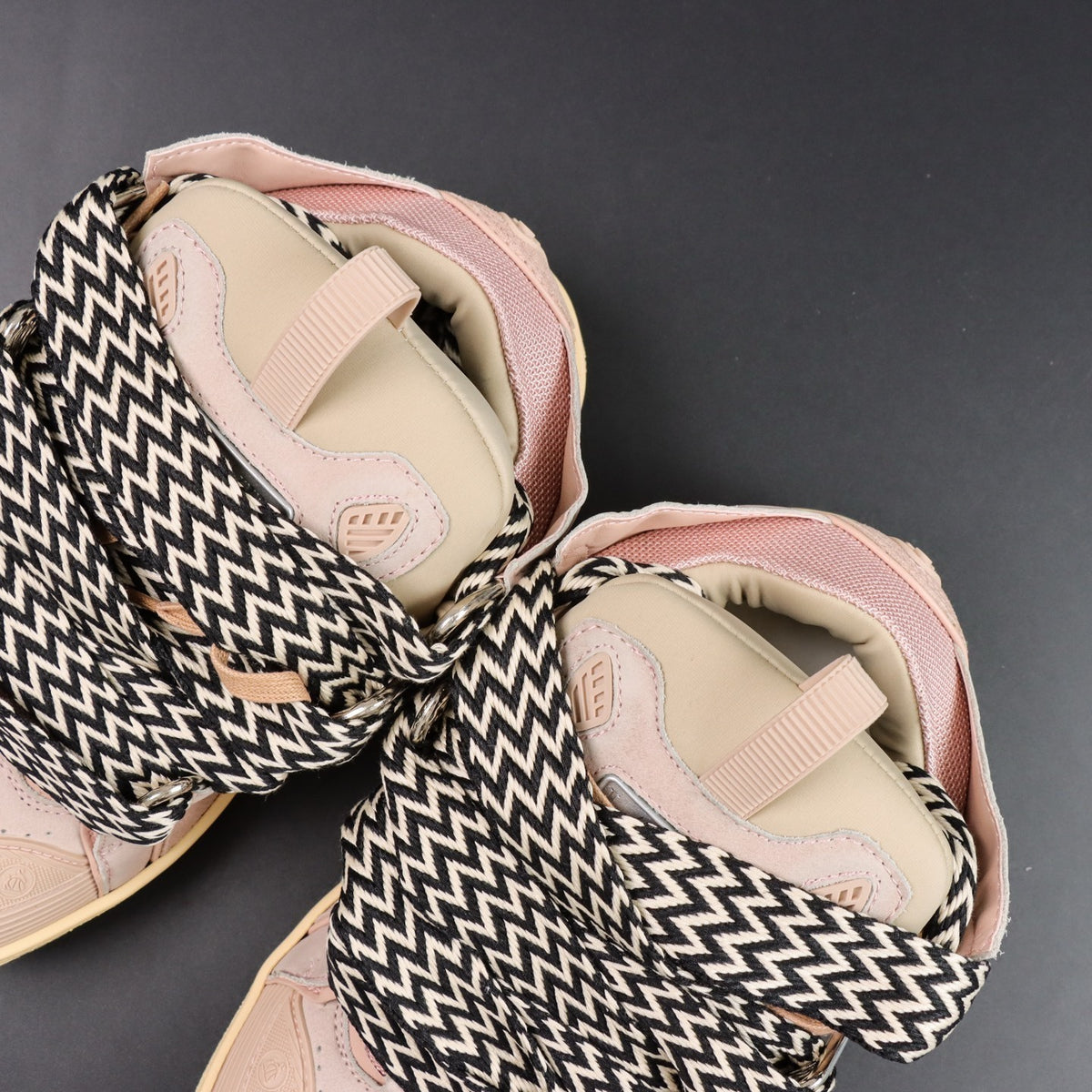 Lanvin Leather Curb Glitter Pale Pink