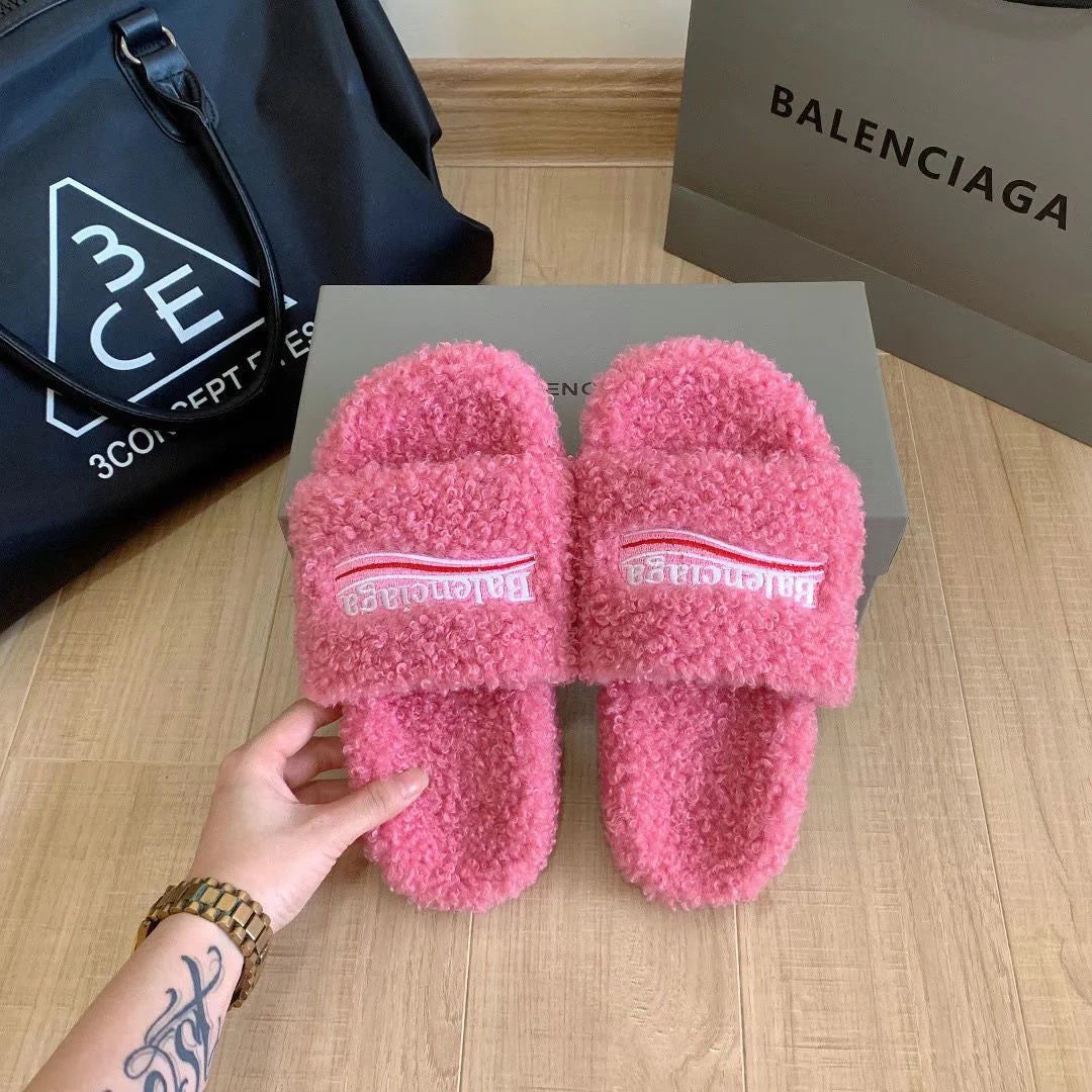 Balenciaga Furry Slides