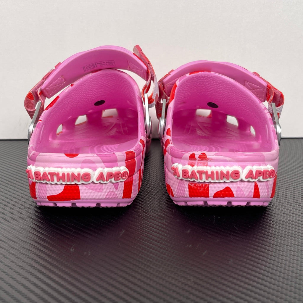 A BATHING APE (BAPE) x Crocs Classic Clog in Pink ABC Camo