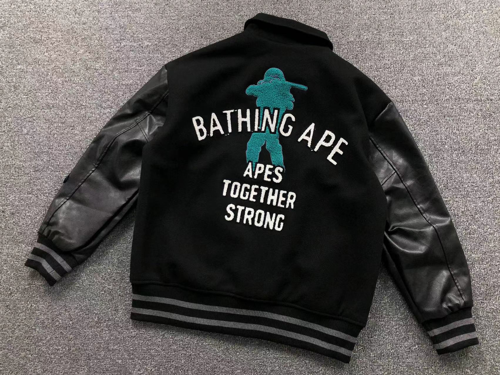 Bape Varsity Leather Jackets