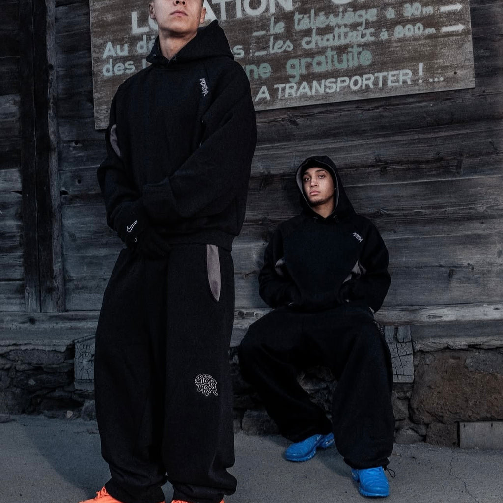 Mertra Colorblock Sports Suit Black
