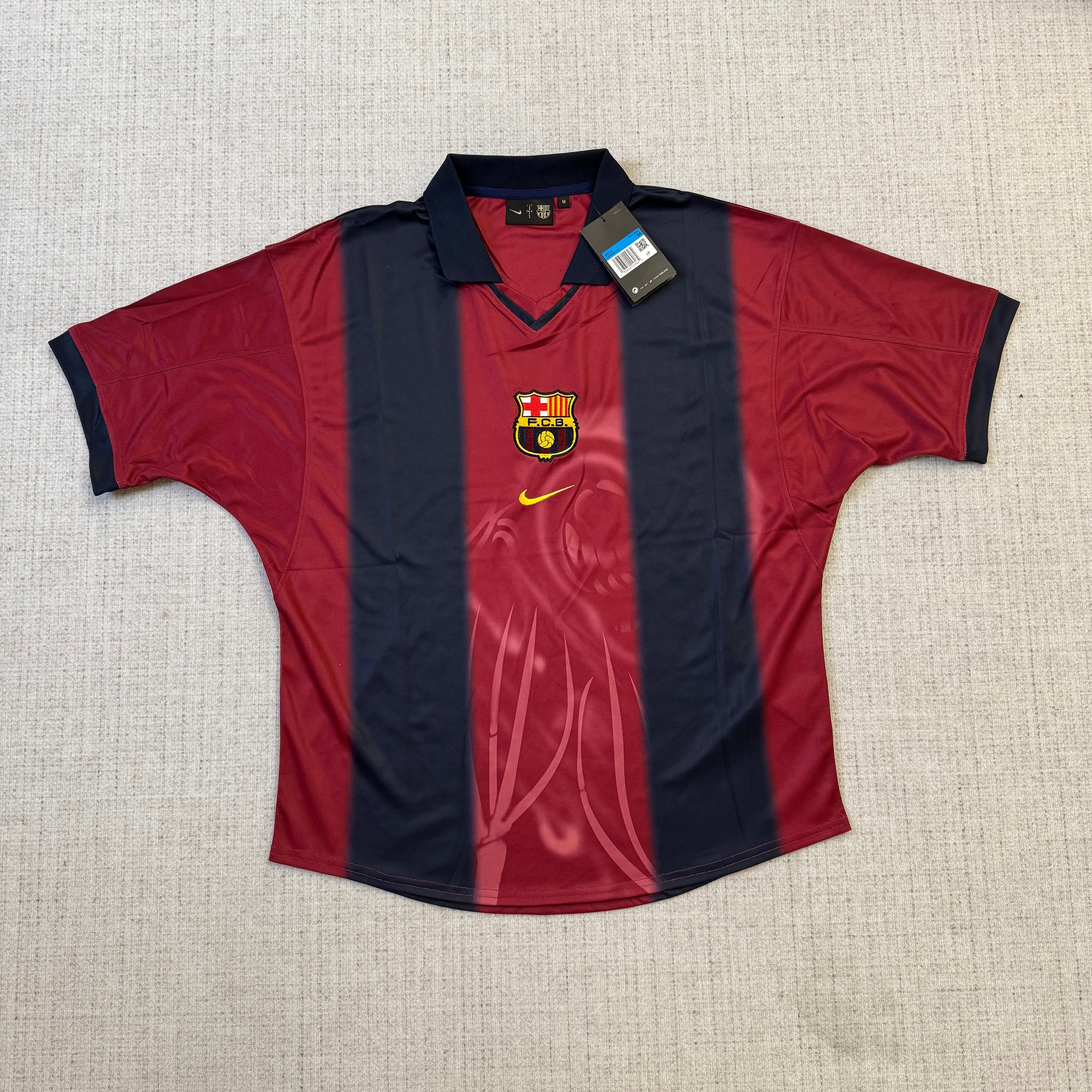 CJ X NIKE X FC BARCELONA RETRO 2000/01 HOME SKELETON JERSEY