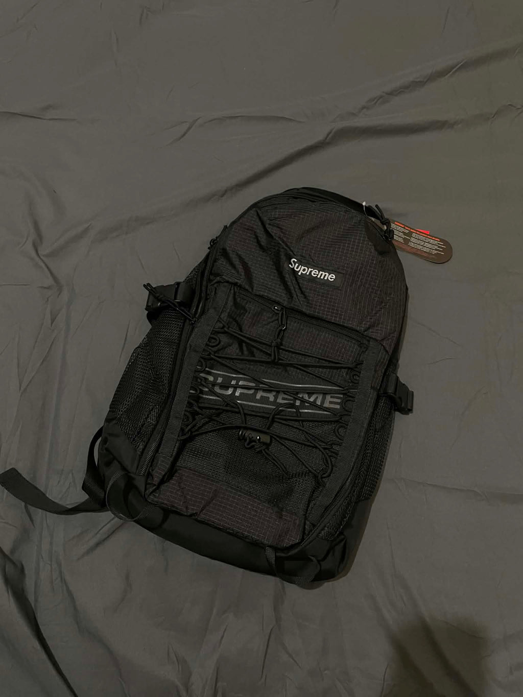 Supreme Logo Backpack Black - FW23 (ON-HAND)