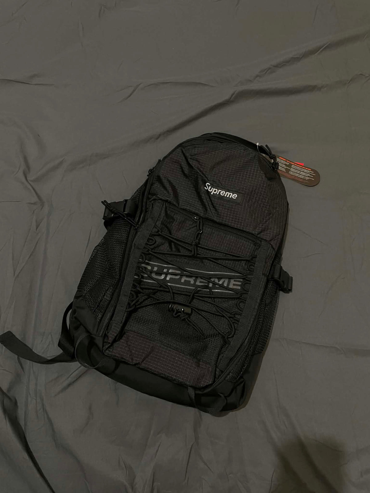 Supreme Logo Backpack Black - FW23 (ON-HAND)