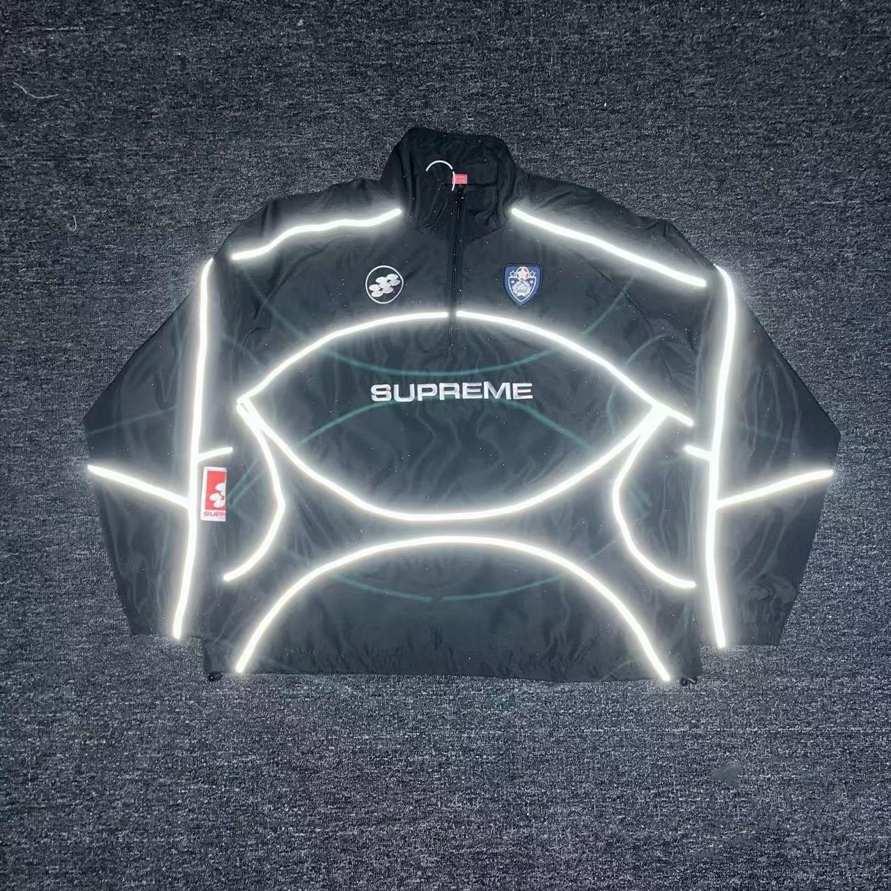 Supreme Reflective Piping Pullover Tracksuit