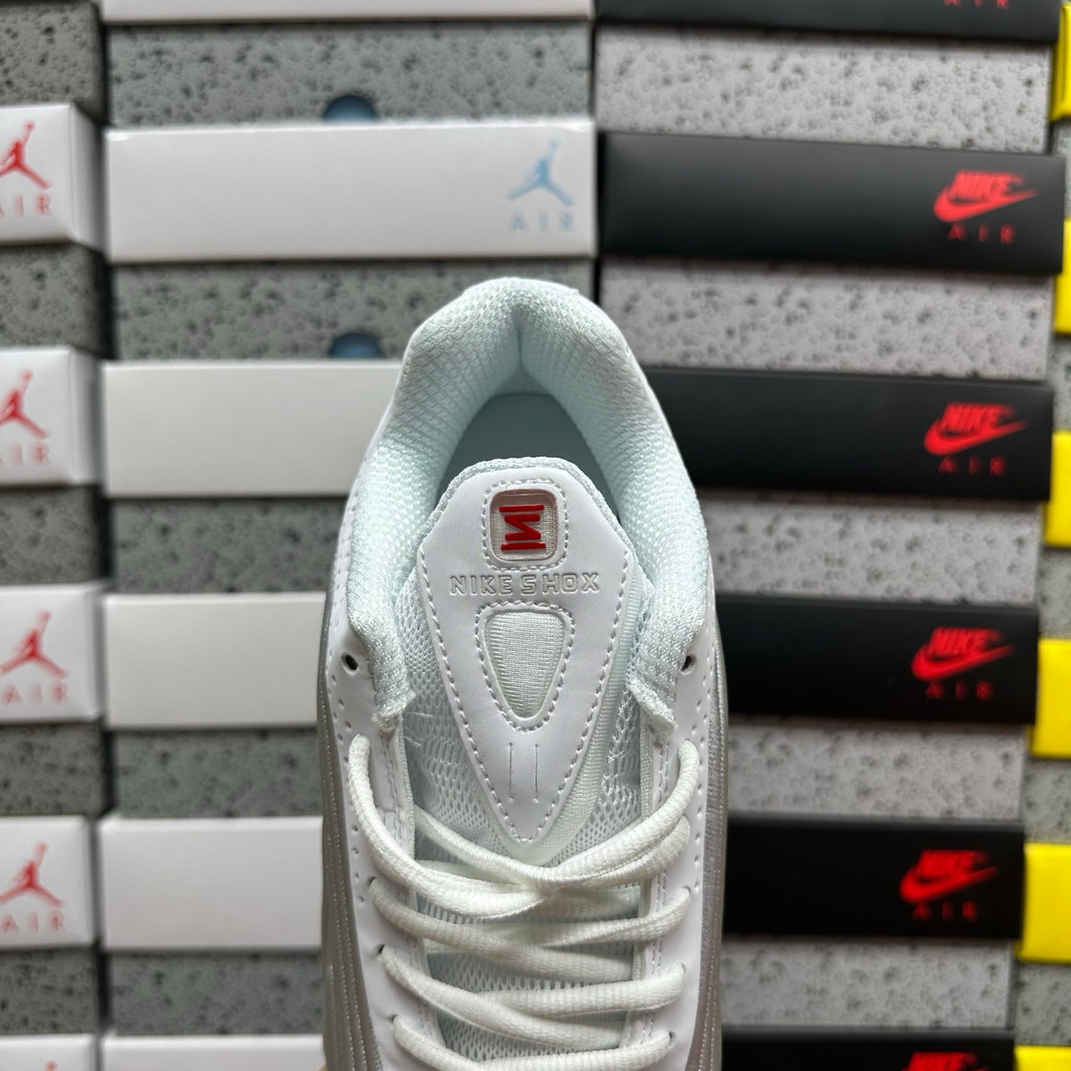Nike Shox R4 White/Metallic Silver