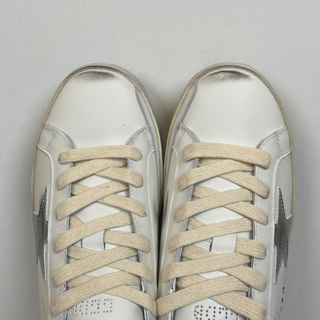 Women's Golden Goose Super-Star Pink Heel Tab