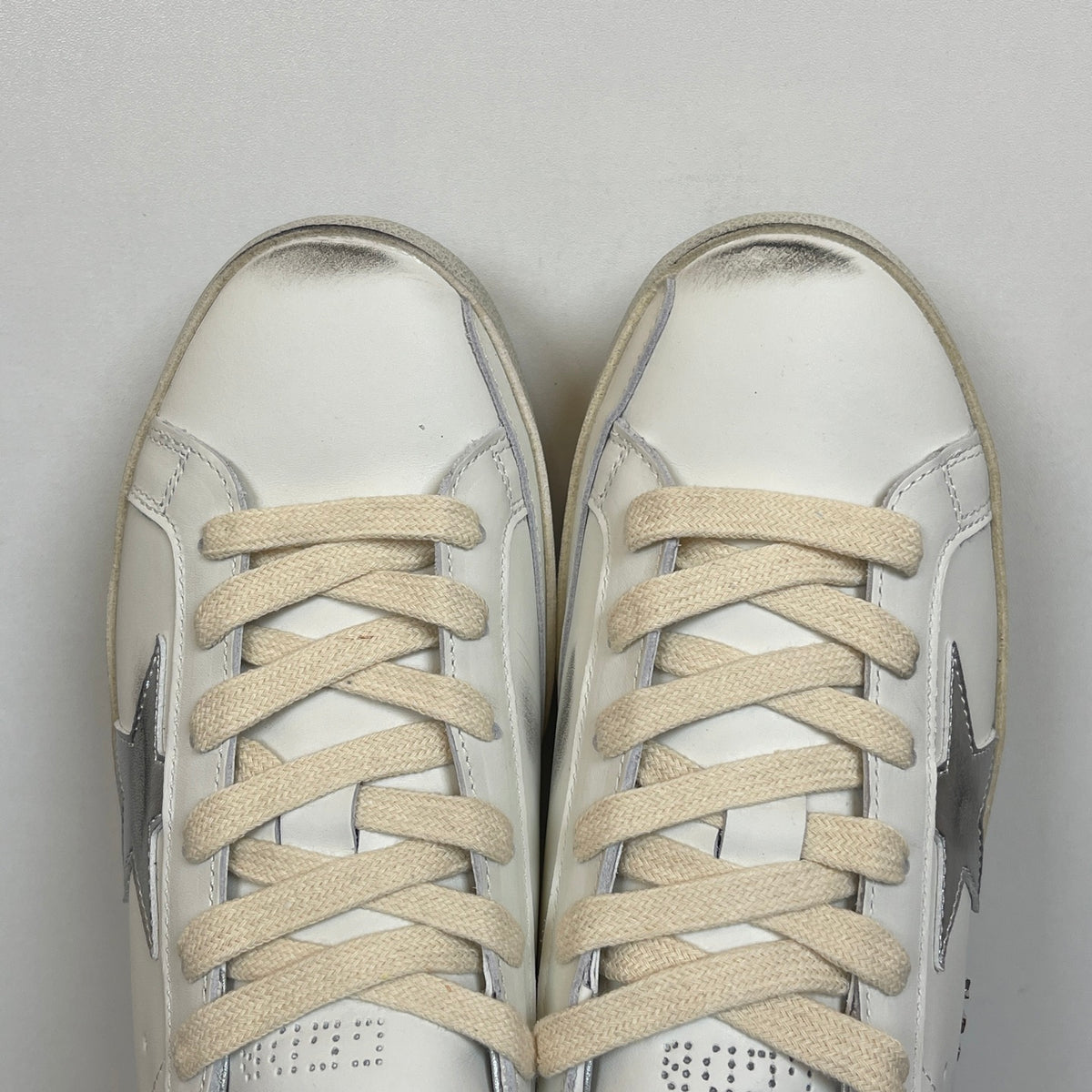 Women's Golden Goose Super-Star Pink Heel Tab