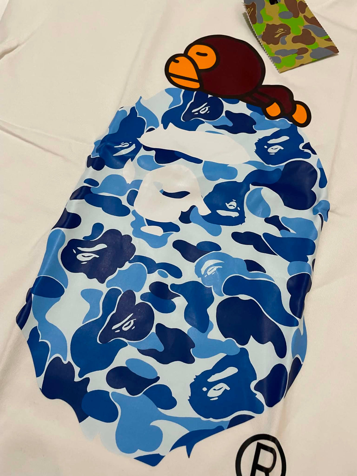 BAPE ABC Camo Milo On Big Ape Tee Blue (ON-HAND)