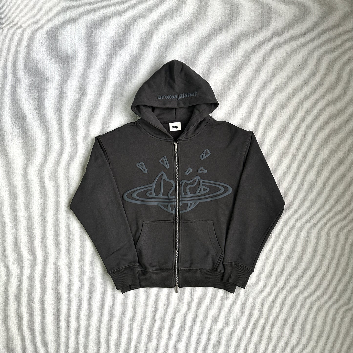 Broken Planet Zip-up Triple Black Hoodie