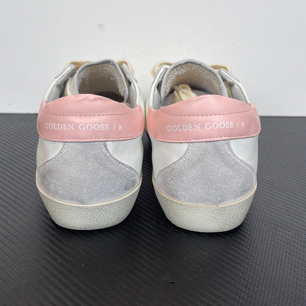 Women's Golden Goose Super-Star Pink Heel Tab
