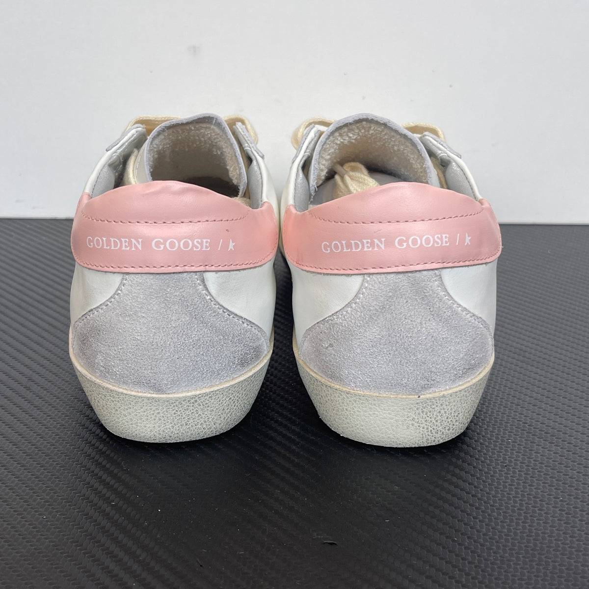 Women's Golden Goose Super-Star Pink Heel Tab