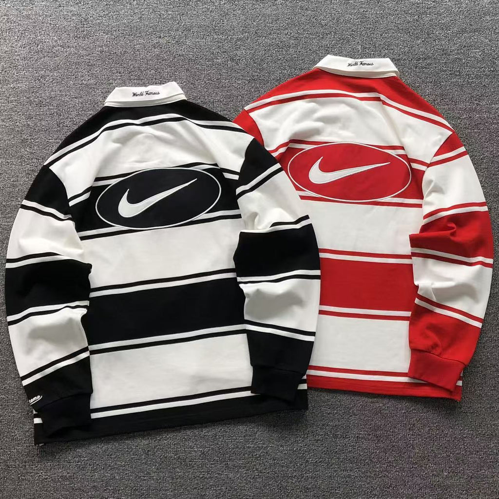 Supreme x Nike Striped Rugby Long-sleeve