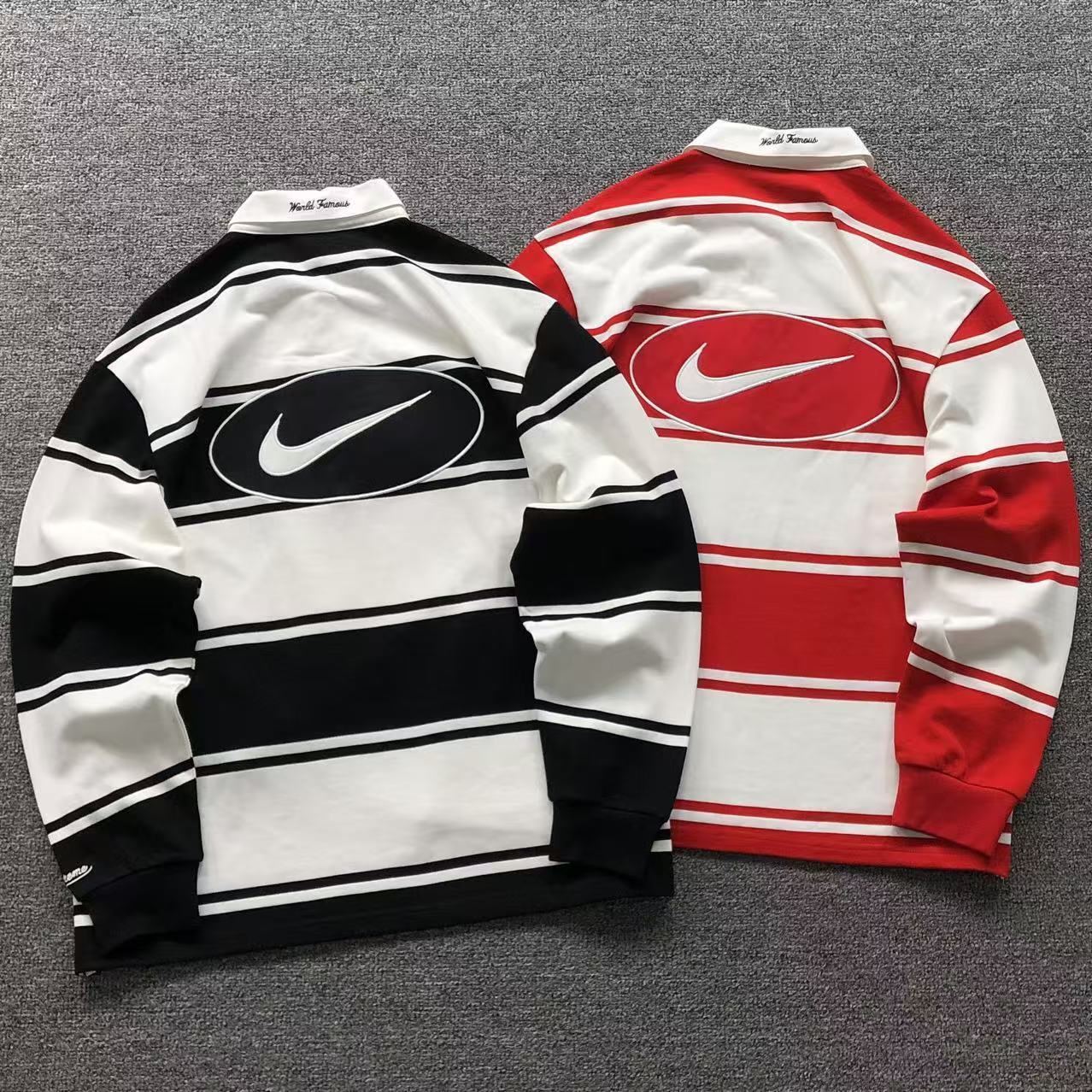Supreme x Nike Striped Rugby Long-sleeve