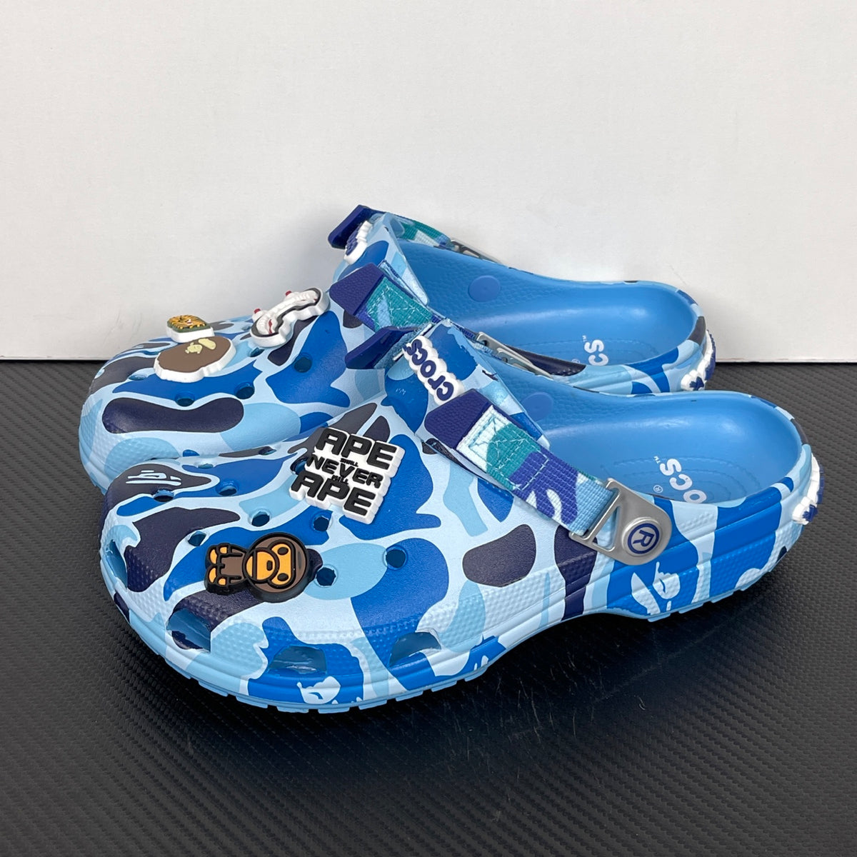 A BATHING APE (BAPE) x Crocs Classic Clog in Blue ABC Camo