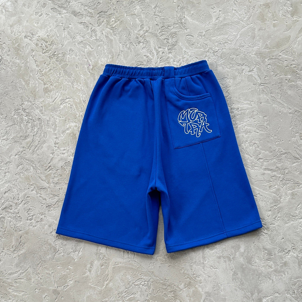 Mertra Embroided Dark-blue Shorts