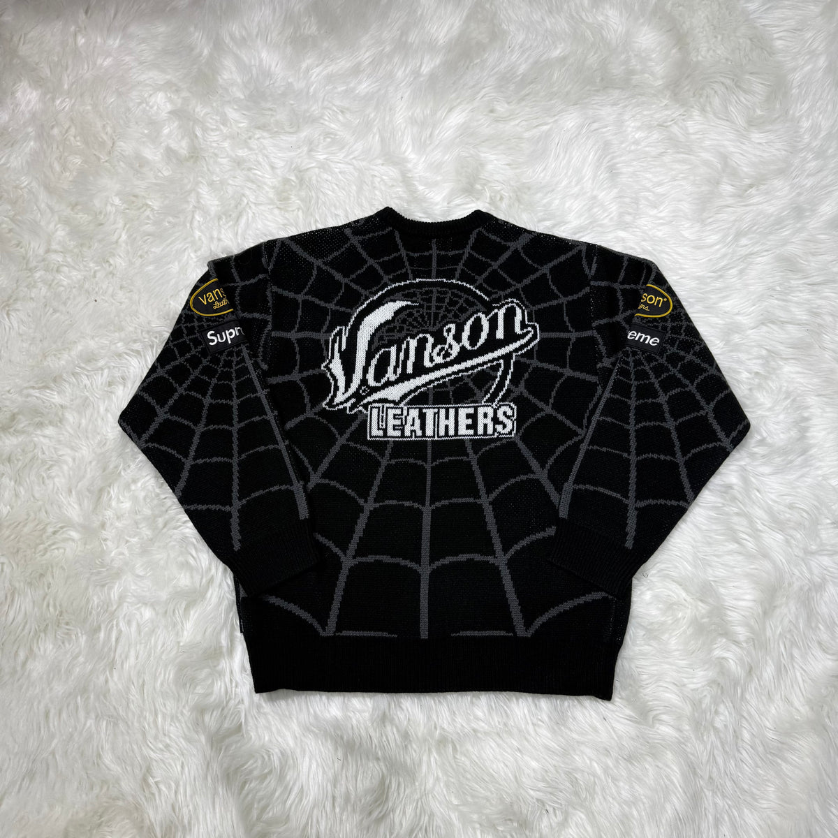 Supreme x Vanson Leathers x Marvel Spider-Man Sweater