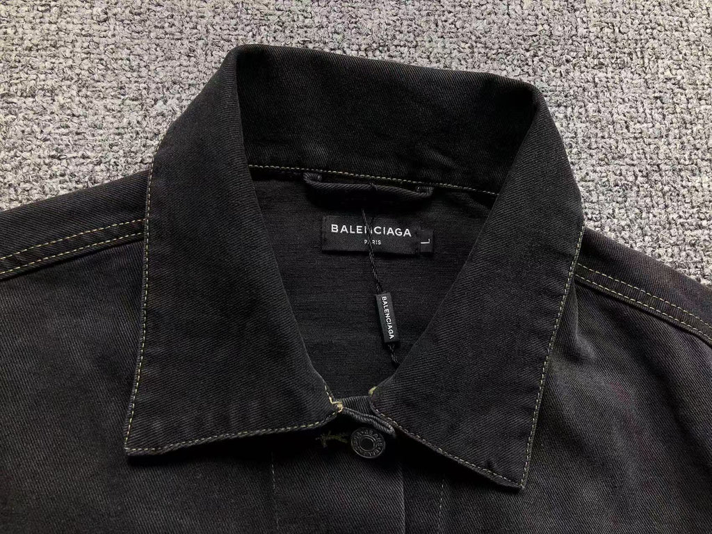 Balenciaga Graffiti Logo Denim Jacket