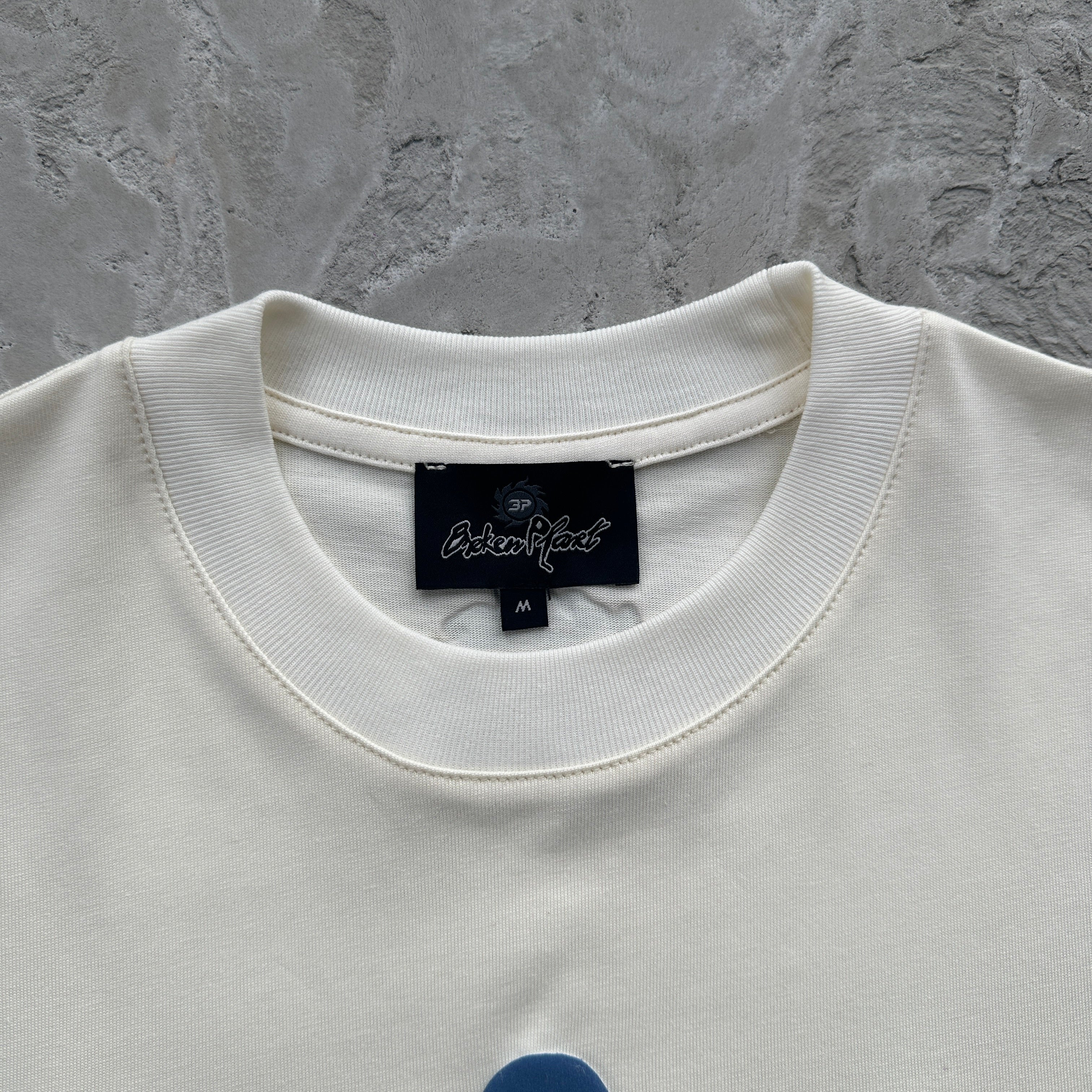 Broken Planet Stars Vanilla White Tee