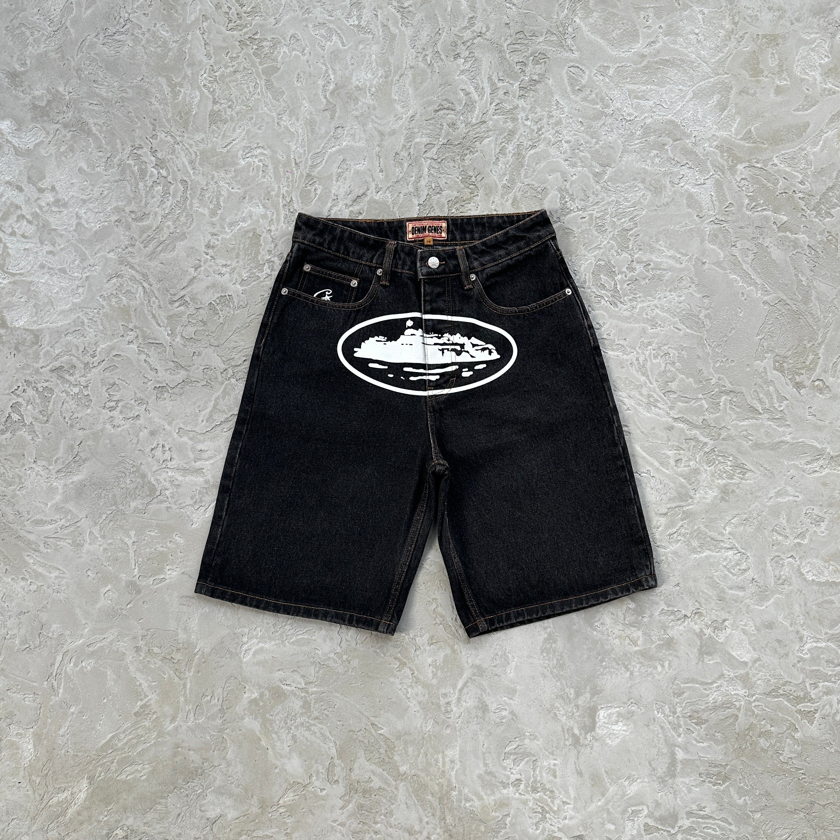 Corteiz Alcatraz Denim Shorts