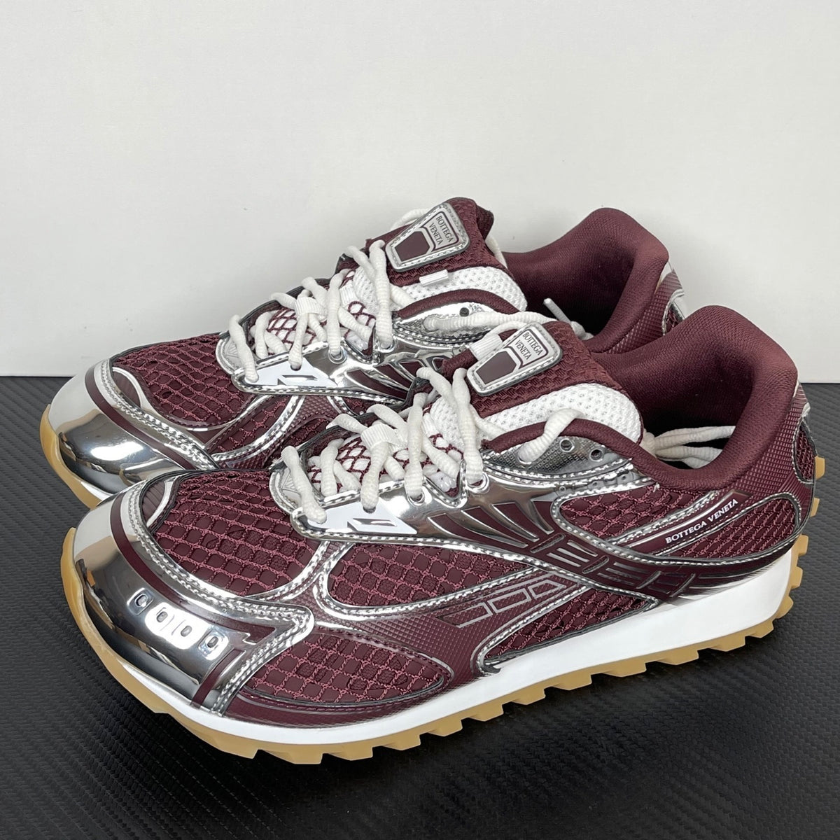 Bottega Veneta Orbit Sneakers Barolo/Silver