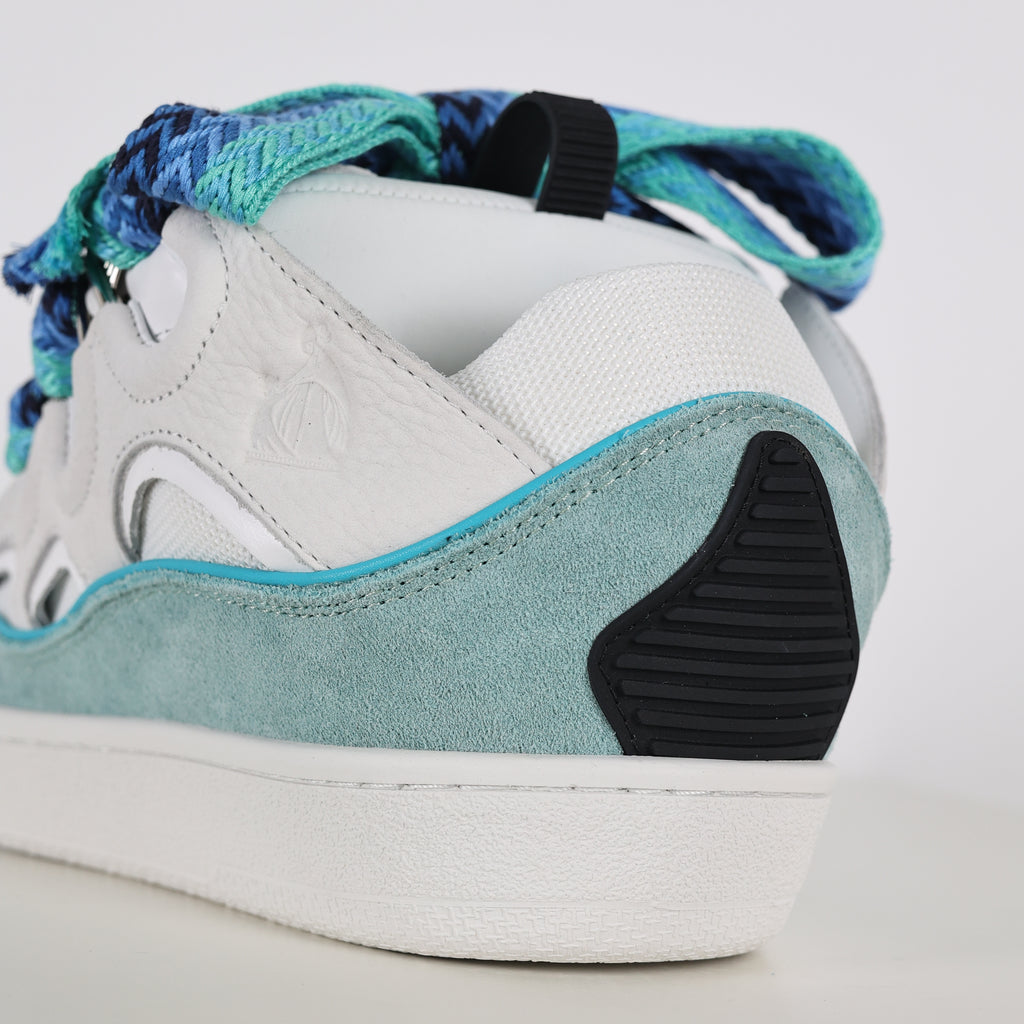 Lanvin Curb Sneakers in White/Blue