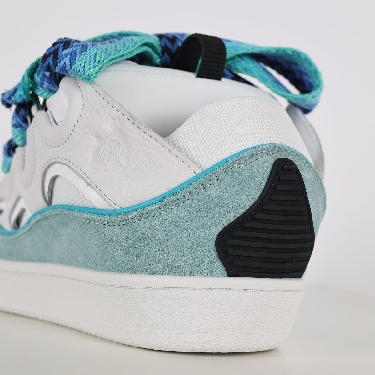 Lanvin Curb Sneakers in White/Blue