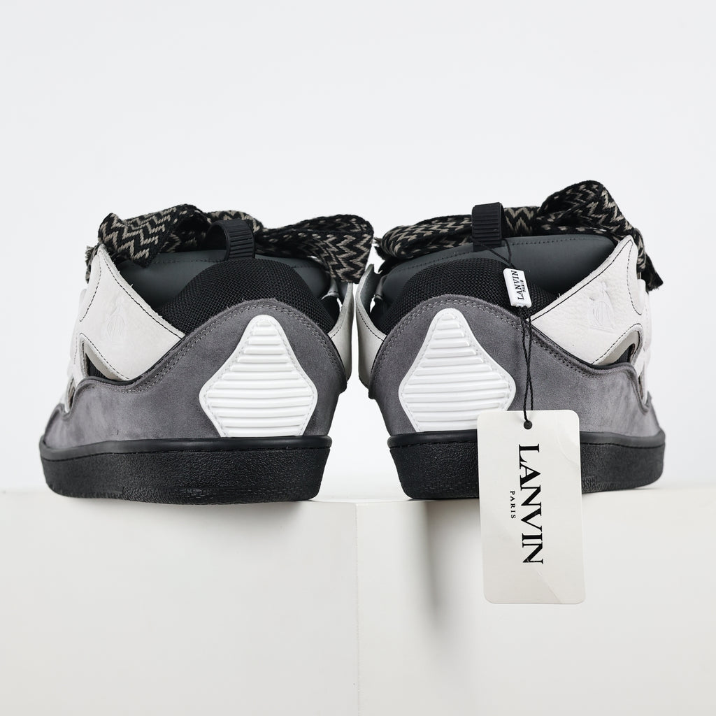 Lanvin Curb Sneakers in White/Anthracite