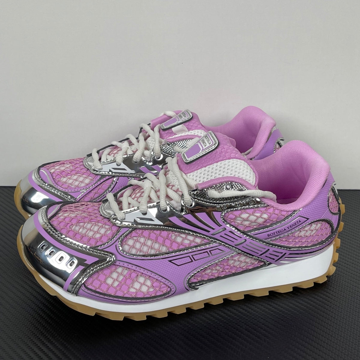 Bottega Veneta Orbit Sneakers Gloss Pink/Silver