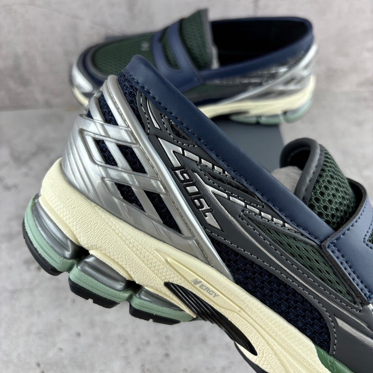 New Balance 1906L Loafer   "Silver Metallic/Navy/Dark Juniper"