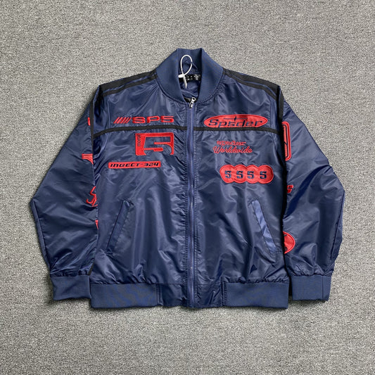 SP5DER Satin Bomber Jacket