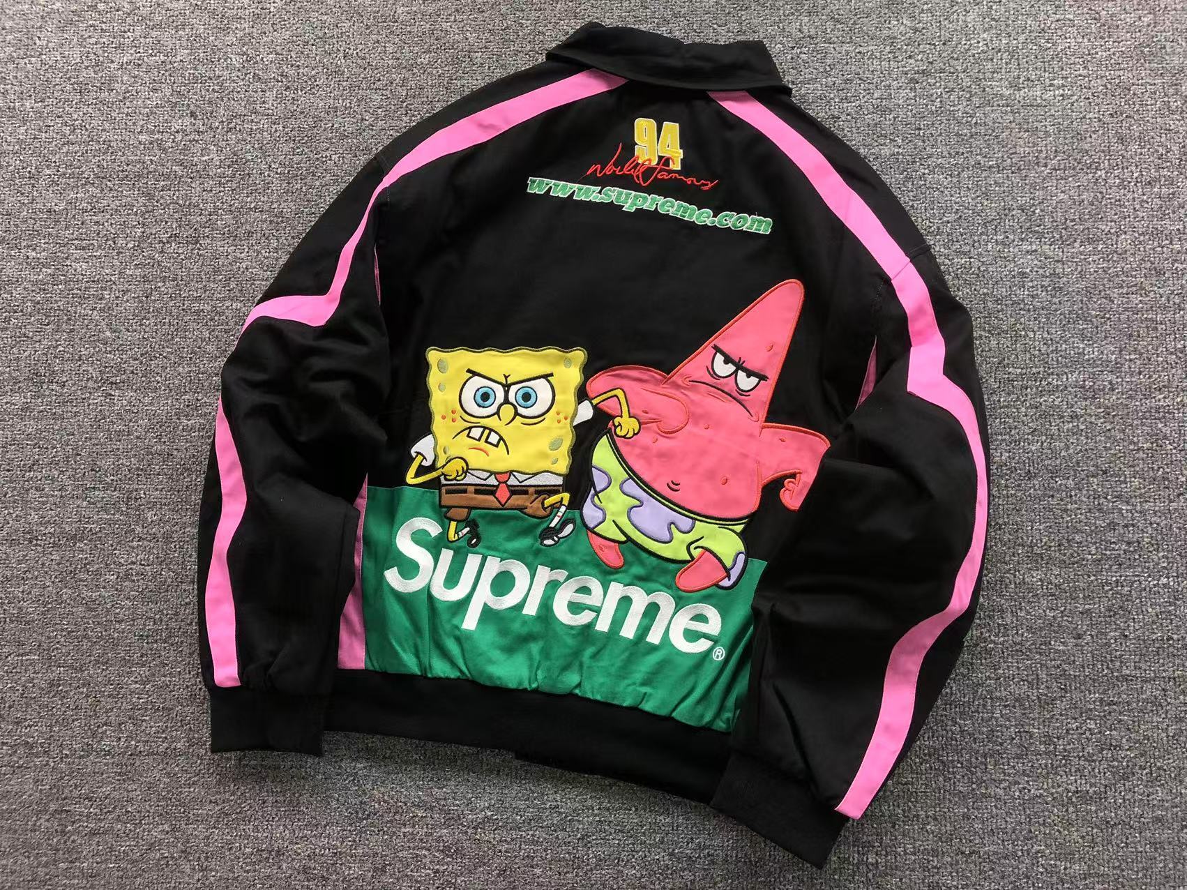 Supreme x SpongeBob x Jeff Hamilton Racing Jacket