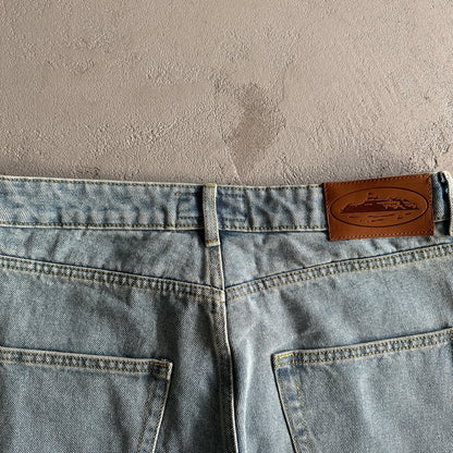 Corteiz Alcatraz Denim Shorts