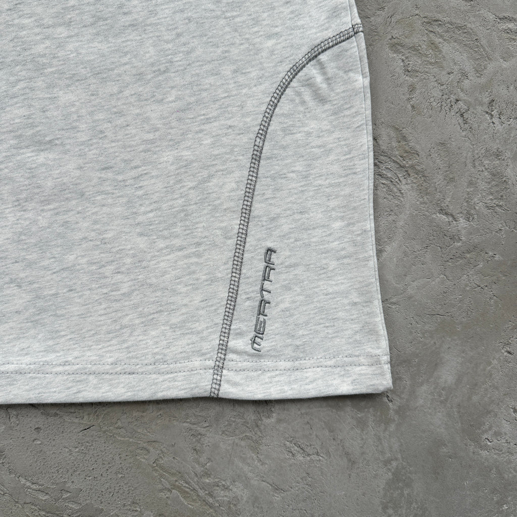 Mertra Gray Embroided Tee
