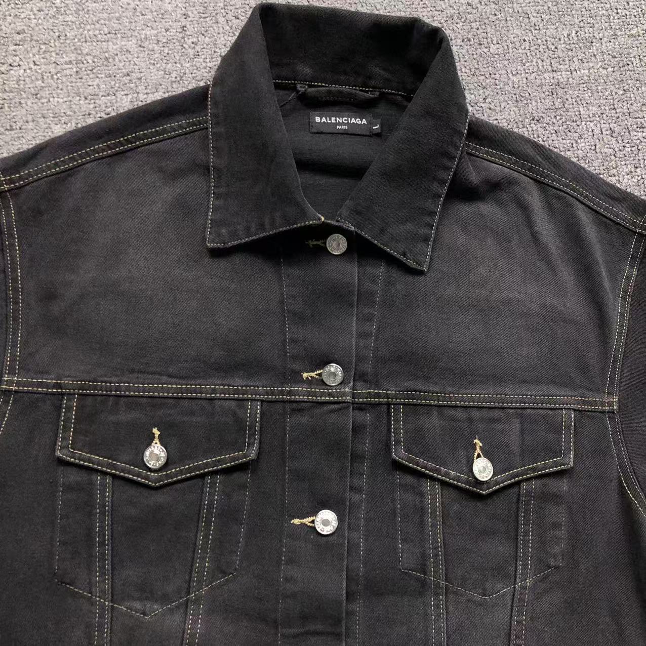 Balenciaga Graffiti Logo Denim Jacket