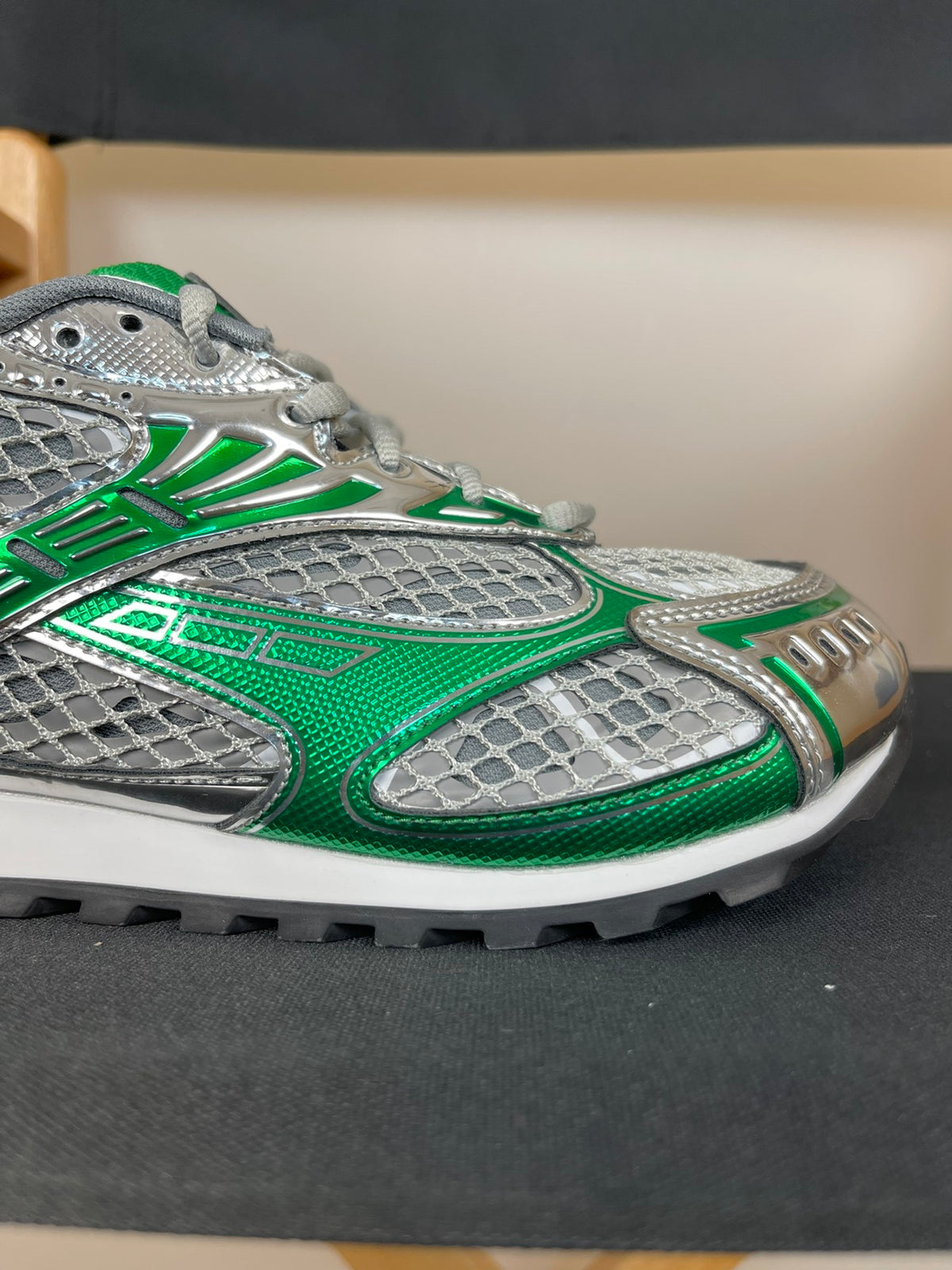 Bottega Veneta Orbit Sneakers Silver/Parakeet